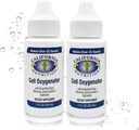Cell Oxygenator 1 Fl Oz Bottle (Pack of 2), Flüssiger Sauerstoff Tropfen Tägliche Nahrungsergänzung für größere Immunsystem, Trace Minerals und Aminosäuren für Sportler Sport