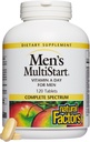 Natürliche Faktoren, Men's MultiStart Daily Multivitamin, Ernährungsunterstützung für Immungesundheit und Energie, 120 Tabletten (60 Portionen)