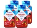 VitaFusion, Fiber Well Gummis, Fiber Supplement, Gesortierte Flavors - 90 Gummis, Pack von 4