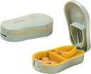 Leichte grüne kleine Pille Cutter Splitter mit Zentriervorrichtung für kleine und winzige Pillen, Schneidet Vitamine Tabletten, Portable Exquisite Pille Crusher für Geldbörse Tasche