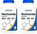 Nutricost Niacinamide (Vitamin B3) 500mg, 240 Capsules (2 Bottles)