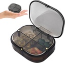 Tägliche Pille Organizer, 4 Komponenten Tragbare Pille Box mit Feuchtigkeit-Proof Design, niedliche Medizin Organizer halten Vitamin, Fischöl, Ergänzungen und Medikamente