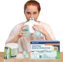 Elektrisches Nasal Bewässerungssystem, Nasal Rinse Maschine Nasenreiniger für Sinus Erwachsene, Nasenwaschanlage, Nasal Rinsing System mit 50 Saline Packets (Green)