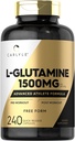 Carlyle L Glutamine Kapseln | 1500mg | 240 Count | Advanced Athlete Formula | Pre and Post Workout | Non-GMO, Gluten Free Supplement