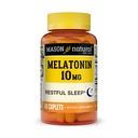 MASON NATURAL Melatonin 3 mg mit B6 & Kalzium, natürliche Schlafhilfe, unterstützt restliche Schlaf, 60 Tabletten