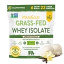 MariGold Gras gefüttert Whey Protein Isolate Powder - Creamy Vanilla Flavor - 1 Lb Bag | 100% rein, kalthergestellt, mikrogefiltert, ungesättigt, Non-GMO, rBGH Free, Soy Free, Glutenfrei, Lactosefrei