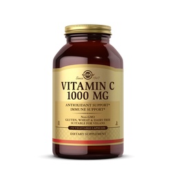 Solgar Vitamin C 1000 mg, 250 pflanzliche Kapseln - Antioxidans & Immununterstützung - Gesamtgesundheit - Gesunde Haut & Gelenke - Bioflavonoids Supplement - Non GMO, Vegan, Gluten No, Kosher - 250 Servierungen