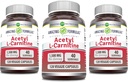Erstaunliche Formeln Acetyl L-Carnitin 1500 Mg Pro Servieren Veggie Kapseln Ergänzung | Non-GMO | Gluten Free | Made in USA | Geeignet für Vegetarier (120 Count) | Pack von 3