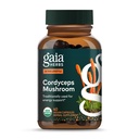 Gaia Herbs Cordyceps Mushroom - Energie-Supplement für nachhaltige Energie, Ausdauer und Stamina - mit Bio Cordyceps Pilz - 40 Vegan Liquid Phyto-Capsules (40-Day Supply)