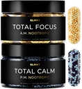 AMPM Nootropic Total Focus + Calm 9X Stärke w. Koffein, L-Theanin, Alpha GPC, L-Tyrosin, Ashwagandha - X-Release Energie Pillen Nootropics Gehirn Unterstützung Ergänzungen für Speicher und Fokus Supplement