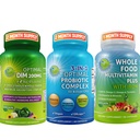 Hormon Balance & Digestive Health Trio – DIM 200mg mit BioPerine® & Cruciferous Veggies + 3-in-1 Probiotikum mit Präbiotikum und Enzymen + Ganzes Essen Multivitamin mit Eisen – Vegan Wellness Support