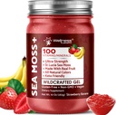 Irish Sea Moss Gel Raw - Wildcrafted Superfood Seamoss Gel - Strawberry Banana Flavor, Vitamin und Mineral-Rich aus Pristine Caribbean Waters, Immun- und Verdauungshilfe - 10 Unze.