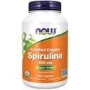 NOW Nahrungsergänzungsmittel, Bio Spirulina 500 mg mit Vitaminen, Mineralien und GLA (Gamma-Linolensäure), 500 Tabletten