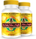 Nutrisalud Produkte Jalea Real, Polen y Propoleo en UNA sola capsula. Maxima Potencia. Tonico rejuvenecedor, energia Natural, .Set de 2 frascos con 90 caps. c/u.
