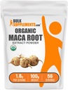 BulkSupplements.com Organic Maca Root Extract Powder - Organic Maca Powder, Nutritional Supplement - Vegan & Glutenfrei, 1.8g pro Servierung, 100g (3.5 oz) (Pack von 1)