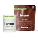 Beam Dream Sleep Powder & Creatine Bundle, Third Party Tested Natural Sleep Aid & Recovery Supplement mit Micronized Creatine Monohydrate, Unflavored Pure Creatine Pulver für Muskelkraft, Energie