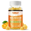 Magnesium Glycinate Gummies 1000mg - Zuckerfreie Magnesium-Kalium-Ergänzung mit Vitamin D, B6, CoQ10 für ruhige Stimmung & Schlaf-Unterstützung - 60 Orange Gummies
