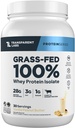 Transparent Labs Gras-Fed Whey Protein Isolate - Natürlich aromatisiert, Glutenfrei Whey Protein Pulver mit 28g Protein pro Servieren & 9 Aminosäuren - 30 Servierungen, Vanilla Peanut Butter