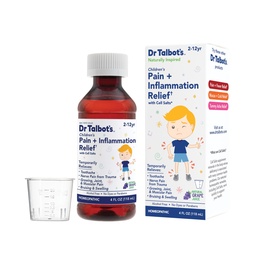 Dr. Talbots Schmerz + Entzündungsreliefflüssigkeitsmedizin für Kinder, beinhaltet Dosierungscup, Traubensaft Geschmack, 4 Fl Oz (Packaging May Vary)