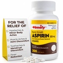 TIME-CAP LABS, INC. Timely 300 Count Regular Strength Aspirin 325mg für Erwachsene - Im Vergleich zu Bayer - Beschichtete Regular Strength Aspirin Tablets - Schmerzrelief für Minor Aches und Schmerzen - Made in USA
