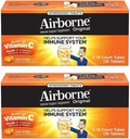 Airborne Zesty Orange Effervescent Tabletten Vitamin C 1000mg x 36 Zähler (2 Packung)