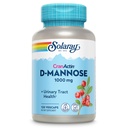 SOLARAY D-Mannose 1000mg mit CranActin Cranberry Extrakt - D Mannose und Cranberry Supplement mit Vitamin C - Unterstützt Urinary Tract Health - Vegan, 60-Tage Garantie