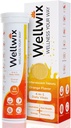 4-in-1 Tägliche Vitals für Wellness - Elektrolyte, Immunität, Antioxidantien und Probiotika. Vitamin C 1000 mg, Natrium 200 mg, Kalium 100 mg, Vitamin D3, B12 und mehr. Effervescent Tablets