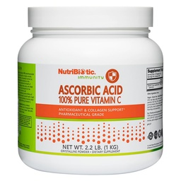 NutriBiotische Ascorbinsäure Vitamin C Pulver, 2.2 Lb | Pharmazeutische Grad L-Ascorbinsäure, 2000 Mg pro Servieren | Essential Immun & Antioxidant Collagen Support Supplement | Vegan, Gluten & GMO Kostenlos
