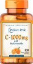 Puritan's Pride Vitamin C mit Bioflavonoiden für Immunsystem Unterstützung & Haut Gesundheit Kapseln | Gesunde Ergänzung | Glutenfrei | Vegetarische Vitaminergänzung - 100 Count