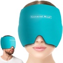 Allgemeine Medi Kopfschmerzen & Migraine Ice Wrap Cap, kalte Therapie Migraine Relief Hat, Kopfschmerzen Ice Hat kalte Kompress, Groß für Puffy Eyes, Spannung, Sinus & Stress Relief (blau)