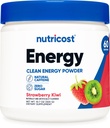 Nutricost Energy Complex (Strawberry Kiwi) (60 Portionen) - Sauberes Energiepulver, 300 g Nahrungsergänzungsmittel