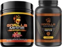 Gorilla Mind Pre Workout (Strawberry Kiwi) + Premium Whey Protein (Chocolate) - Umfassender Stack für Kraftstoff Maximale Ergebnisse