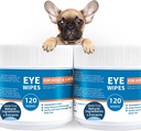 Dog Cat Eye Wipes - 240ct Wet Pad Gentle Tear Stain Remover Wipes für Hunde Katzen Pferde - Non-Sting Eye Bewässerung Formel, Entfernen Getrockneter Mucus, Discharge & Tear Stains