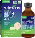 Wellements Organic Nighttime Baby Cough Syrup | Beruhigt Freizeit Husten aufgrund trockener Bedrohung Während Förderung einer friedlichen Nacht Schlaf *, USDA Organic | 2 Fl Oz, 4 Monate +