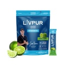 LivPur Electrolyte Drink Mix, Instant Hydration Powder mit Vitamin C, B6, B12 & Essential Amino Acids für Muskelunterstützung & Immungesundheit, Sport Essentials, Cool Lime Flavor, 15 Stick Packs