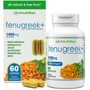 VH Nutrition Fenugreek+ | 1400mg Extra Strength Fenugreek Kapseln | Hormonal Balance und Energie Unterstützung Ergänzung für Männer & Frauen | 60 Glutenfreie Kapseln