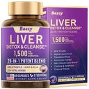 28-in-1 Liver Cleanse Detox & Repair - 1500mg Liver Health Support mit Milchdistel, Dandelion Root, Artichoke Extract und 20+ Kräuter Liver Support Supplements - Made in USA - 60 Kapseln