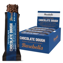 Barebells Protein Bars Chocolate Dough - 12 Count, 20g High Protein Treats - Chocolate Nutrition Bar mit 1g Gesamtzucker - On-The-Go Frühstück oder Post-Workout Snack