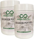 Alkaline Pflege | Hydrolysierte Collagen Peptide für Frauen & Männer | Multi-Typ Unflavored Collagen Powder for Hair, Bones, Haut, Nails & Joints |10g Collagen Peptide per Serving | Set von 2 | 21Oz (600g)