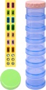 7 Tage Pill Organizer Case Stapelbare wöchentliche Ergänzungen Vitamine Pillen Halter Spender Extra große transparente Blau mit Label und eine weitere Lids