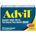 Advil Coated Caplets Pain Reliever und Fever Reducer Ibuprofen 200mg, 24 Count