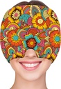 ZNÖCUETÖD Migraine Relief Cap Kopfschmerz Kap Kalt Cap Ice Hat für Migraines Kopfschmerz Sinus Stress Tension Head Ice Pack Wrap Migraine Mask Hangover Cap Ice Beanie Hot/Cold Compression Women