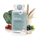 Houston Enzymes TriEnza - Verdauungsenzymergänzung für Gluten, Casein, Soy, Proteine, Kohlenhydrate, Fette & Polyphenole - Verdauungsenzyme für Frauen und Männer (60 Kapseln)