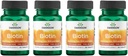 Swanson Biotin - Timed-Release 10.000 mcg 60 Tabs (4 Pack)