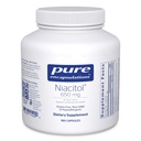 Reine Kapseln Niacitol 650 mg | Hypoallergene No-Flush Niacin zu unterstützen Verdauung, Hormonsynthese und Gewebebildung | 180 Kapseln