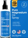 Reines Magnesiumöl Spray – 8oz (Single) – USP-Grad – Magnesiumöl für Füße, Körper, Muskeln & Leg Cramps – Topal Magnesium Glycinate, Aceite de Magnesio, Organic Magnesium Chloride – Made in the USA