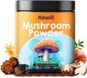 Pilz-Pulver-Ergänzung, 75 Portionen 10 Pilze Mischung für Kaffee & Moothies, 8 Unzen Pilze & Rhodiola Rosea mit Lions Mane, Reishi, Chaga, Cordyceps für Energie, Gedächtnis, Immune