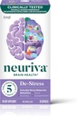 NEURIVA Stress Gehirn Ergänzung für Fokus, Konzentration & Genauigkeit mit L-Theanin für Entspannung & jeden Tag Stress Reduktion und Melon Konzentrat zur Bekämpfung von oxidativem Stress, 30ct Capsules