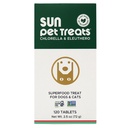 Sun Chlorella Sun Pet Treats Green Superfood Cat & Dog Supplement - Chlorophyll Eleuthero & Lecithin, Mineralien, Antioxidantien & Vitamine für Hunde & Katzen - Immunabwehr, Haut & Gut Gesundheit - 120 Bits