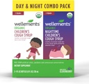 Wellements Organic Day & Nighttime Kinder Cough Combo Syrup | Beruhigende Daytime & Nighttime Cough Relief USDA Organic | Value Pack (2) 4 Fl Oz. Flaschen, 1 Jahr+